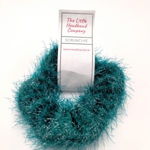 Bright Emerald Furry Scrunchie