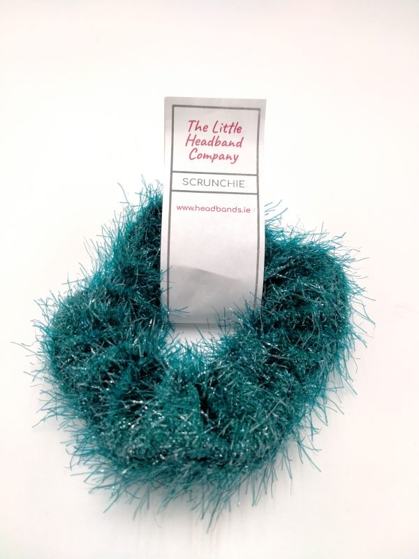Bright Emerald Furry Scrunchie