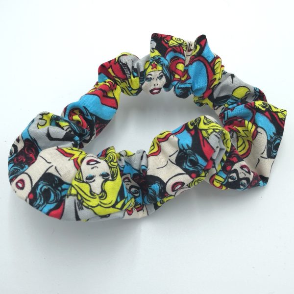 DC Heroines Super Woman Wonder Woman Bat Girl Scrunchie