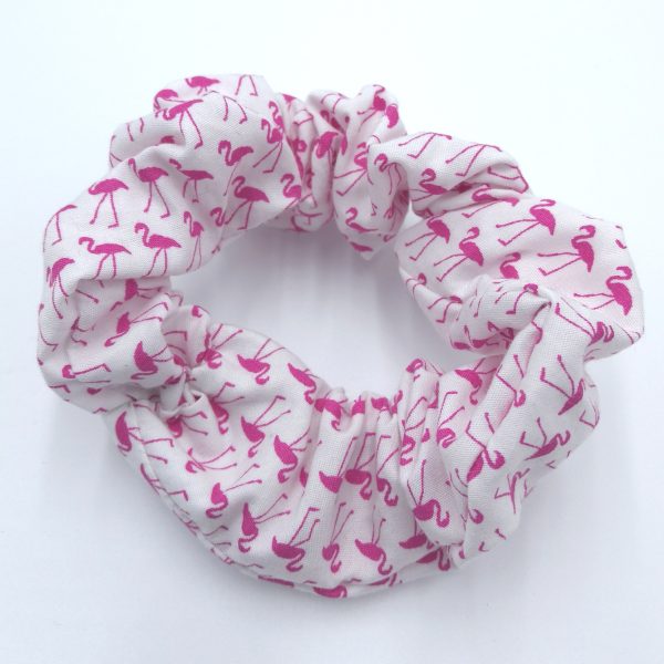 Flamingo Cotton Scrunchie