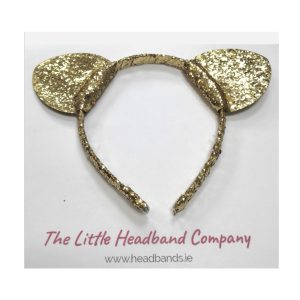 Gold Glittery Cat Ear Headband
