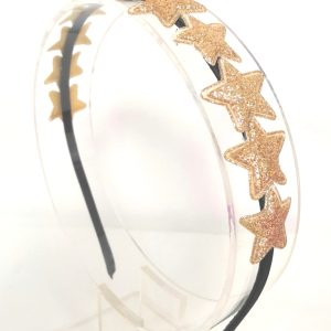Glitter Gold Stars Headband