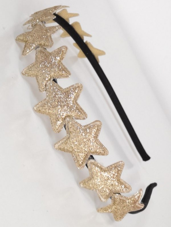 Glitter Gold Stars Headband - Image 2