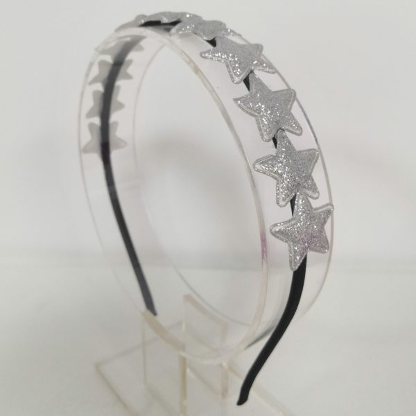 Glitter Sliver Stars Headband