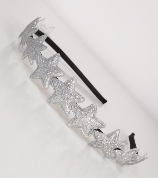 Glitter Sliver Stars Headband - Image 2