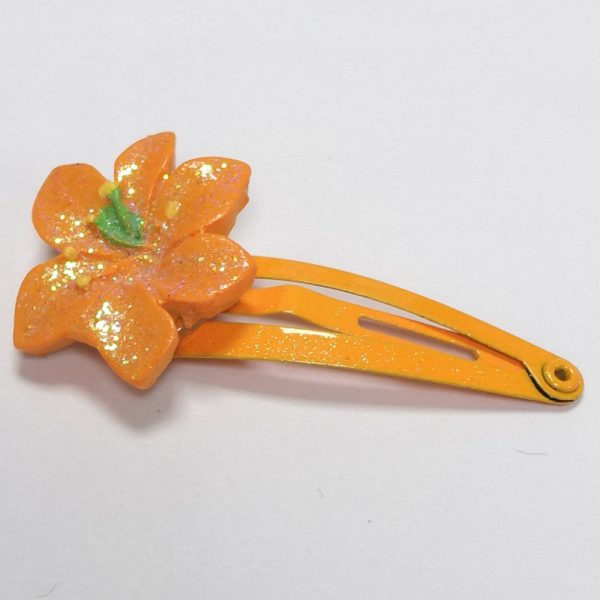 Glitter Snap Flower Snap - Orange