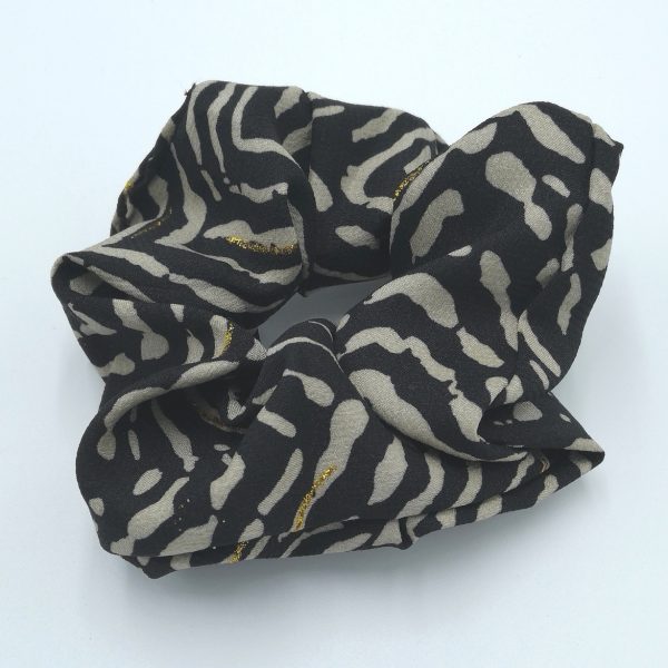Grey Tiger Stripes Scrunchie