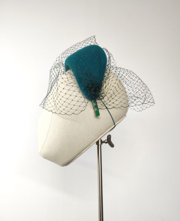 Halo Green Felt Crown Birdcage