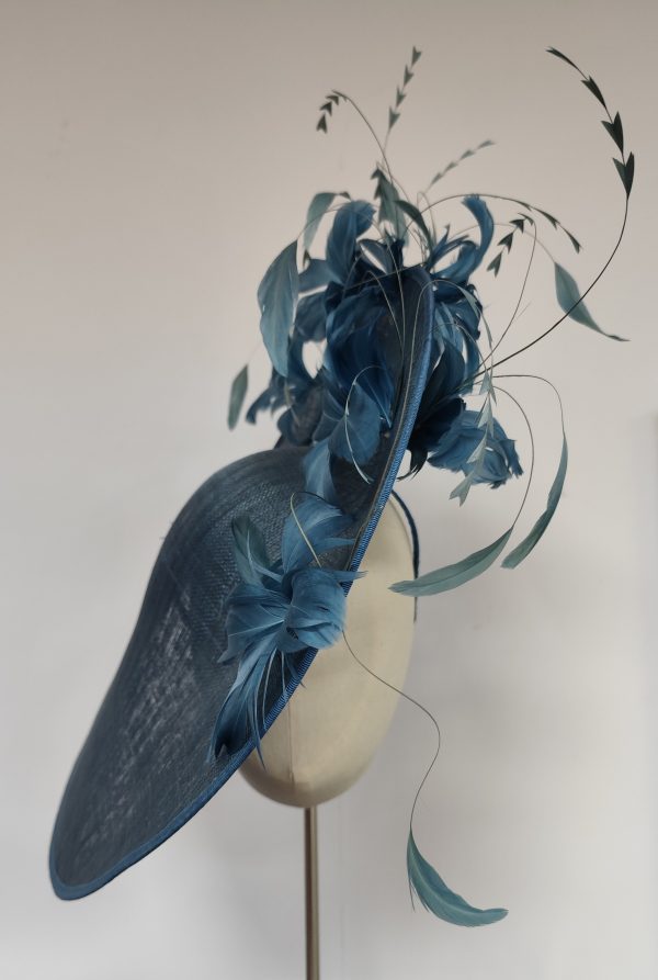 Jupiter in Teal Large Headpiece Hat - Image 6