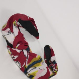 Knotted Burgundy Floral Headband