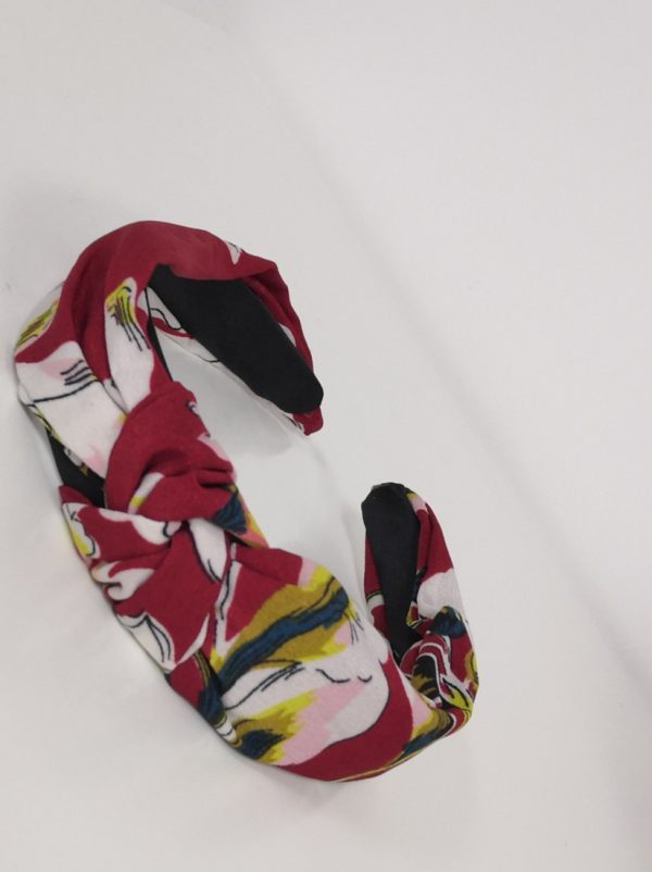Knotted Burgundy Floral Headband