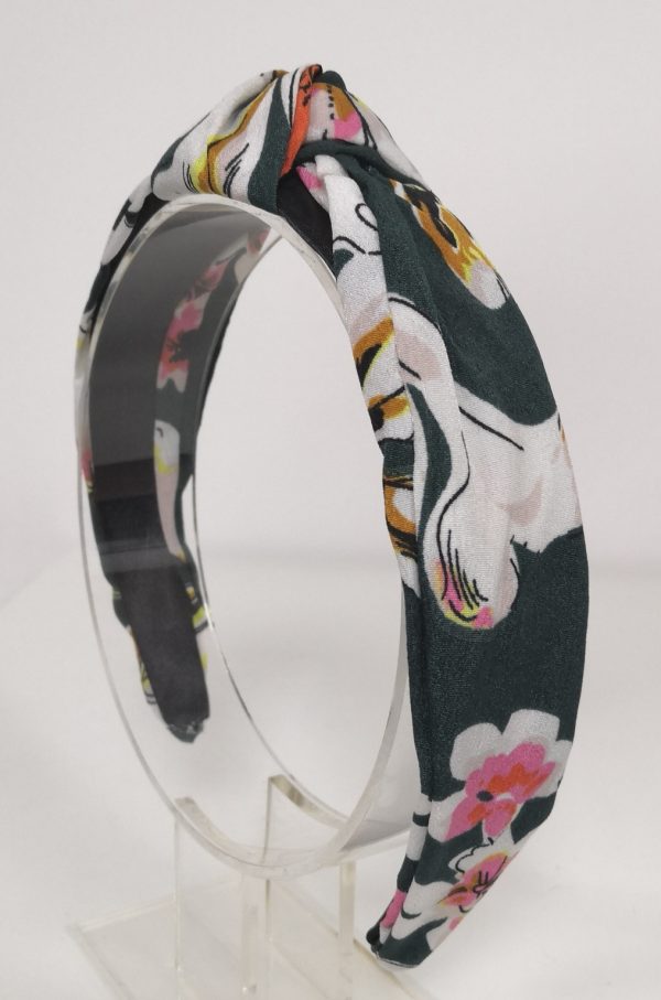 Knotted Green Floral Headband
