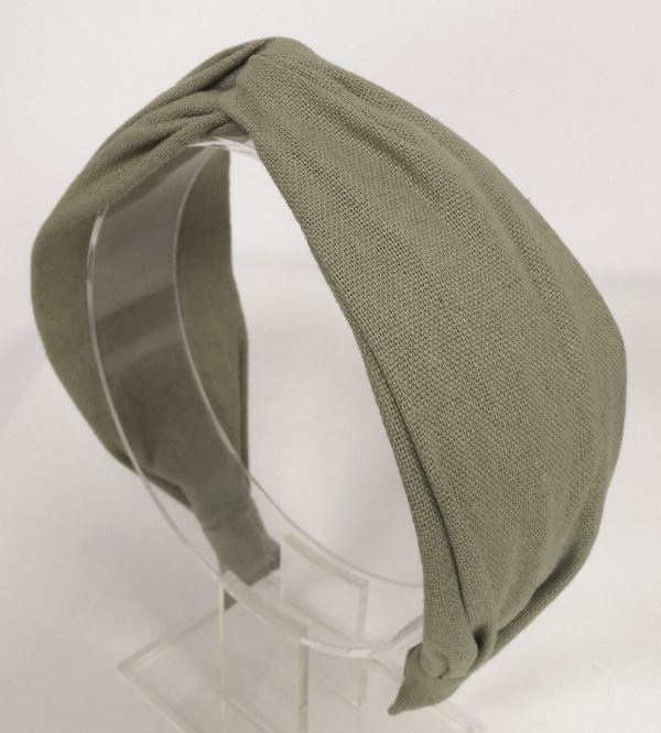 Knotted Khaki Cotton Headband