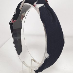 Knotted Navy Floral Headband
