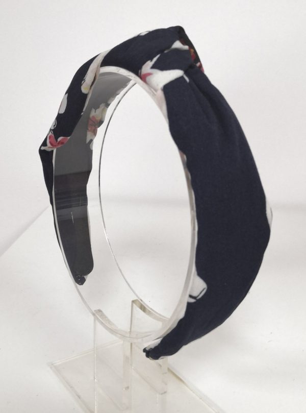 Knotted Navy Floral Headband