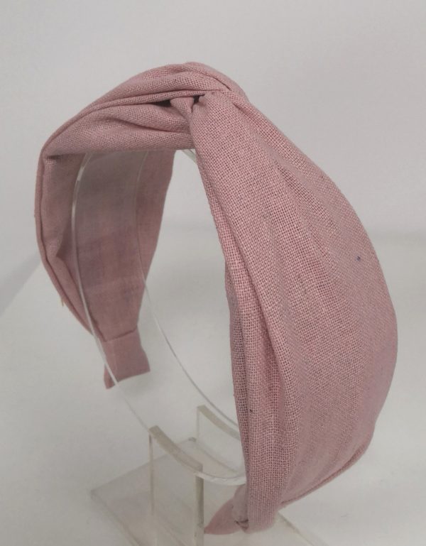 Knotted Pink Cotton Headband