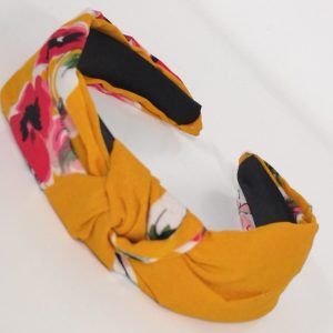 Knotted Saffron Floral Headband
