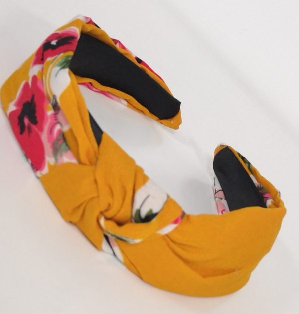 Knotted Saffron Floral Headband