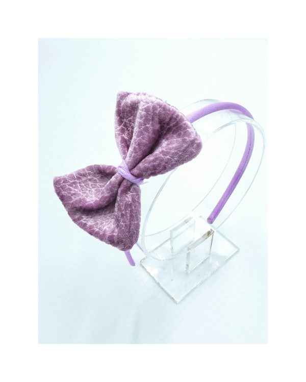 Large Bow Lilac Headband