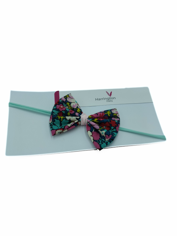 Liberty Fabric Wild Gardens Baby Bow Headband