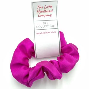Silk Scrunchie - Lipstick Pink
