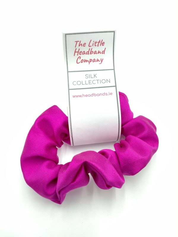 Silk Scrunchie - Lipstick Pink