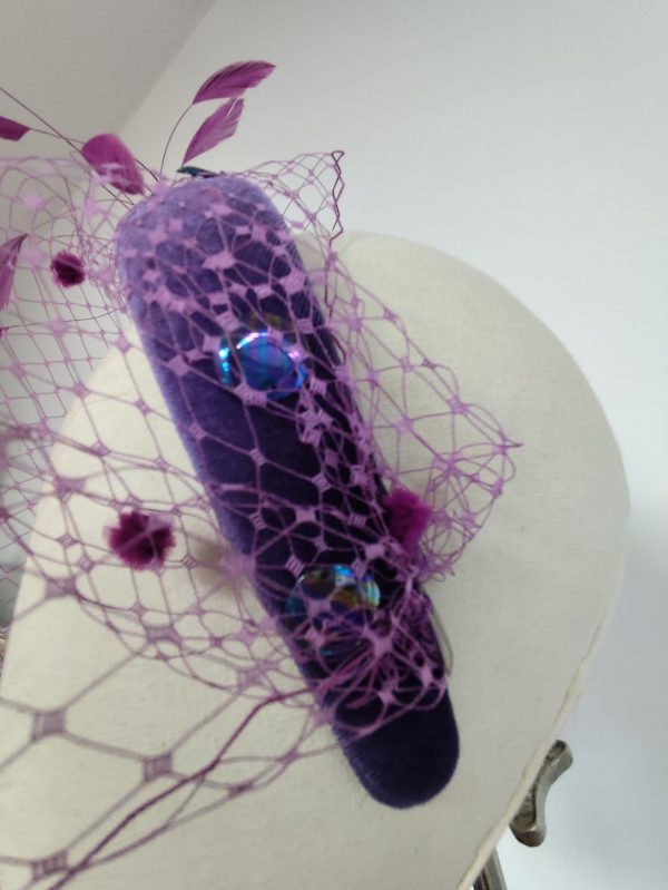 Lori in Plum Purple Quills & Netting - Image 2