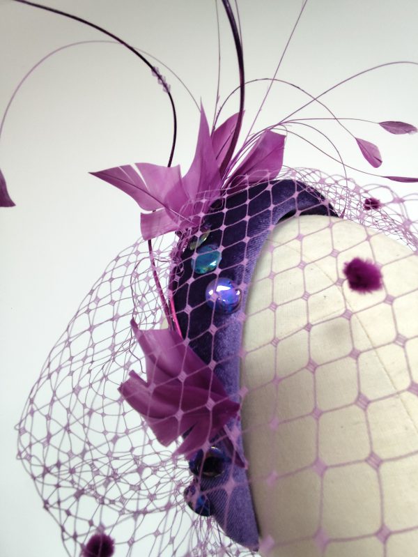 Lori in Plum Purple Quills & Netting - Image 3