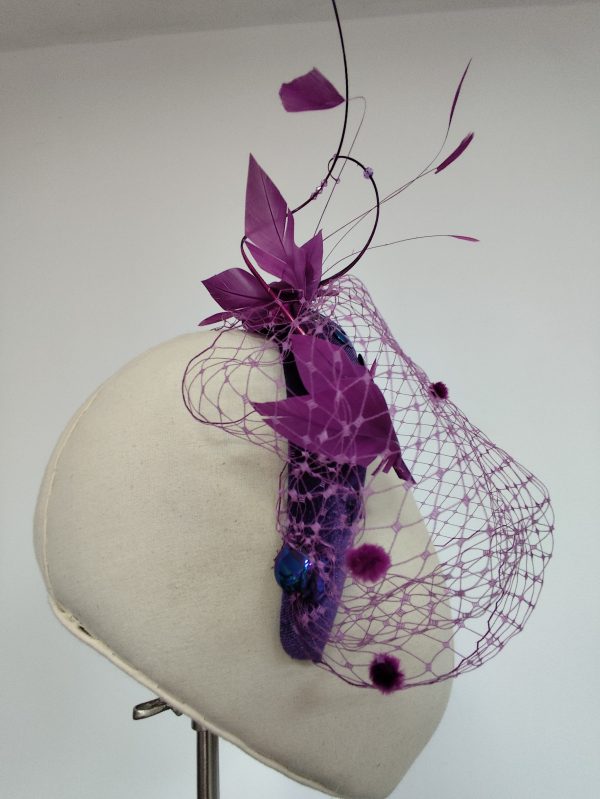 Lori in Plum Purple Quills & Netting - Image 4