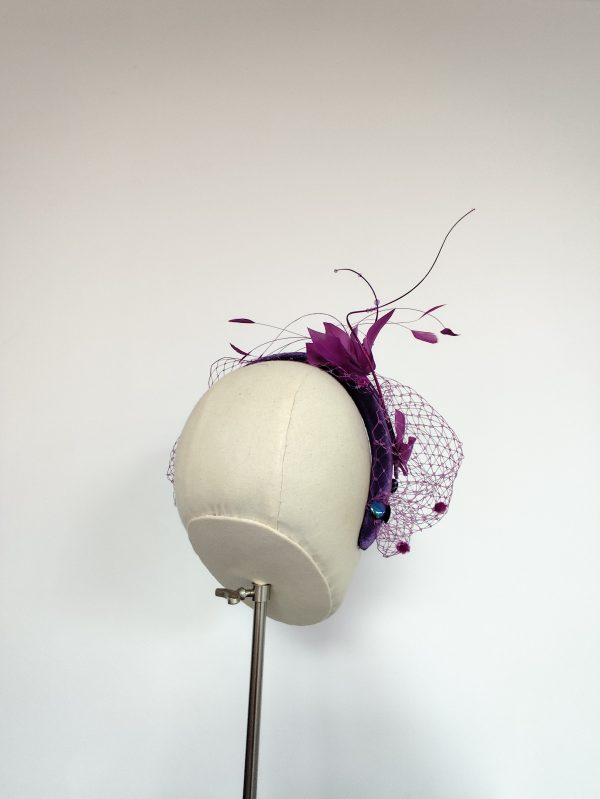 Lori in Plum Purple Quills & Netting - Image 5