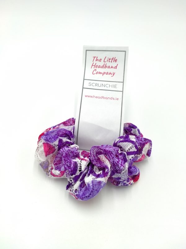 Meshed Purple & Pink Scrunchie