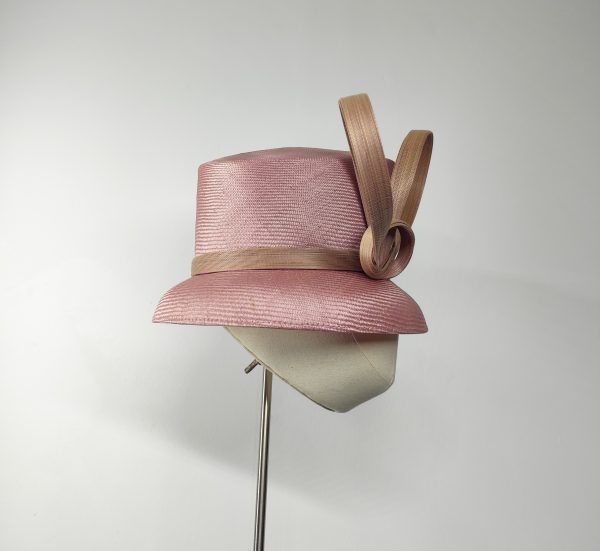 Ms T in Baby Pink & Gold Trim - Philip Treacy - Image 2