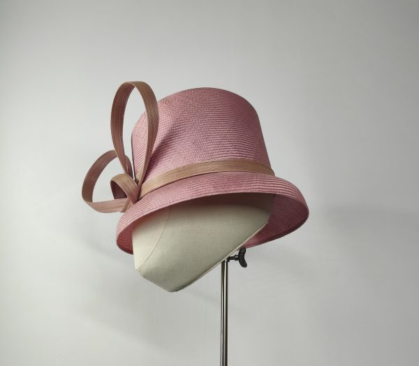 Ms T in Baby Pink & Gold Trim - Philip Treacy - Image 3