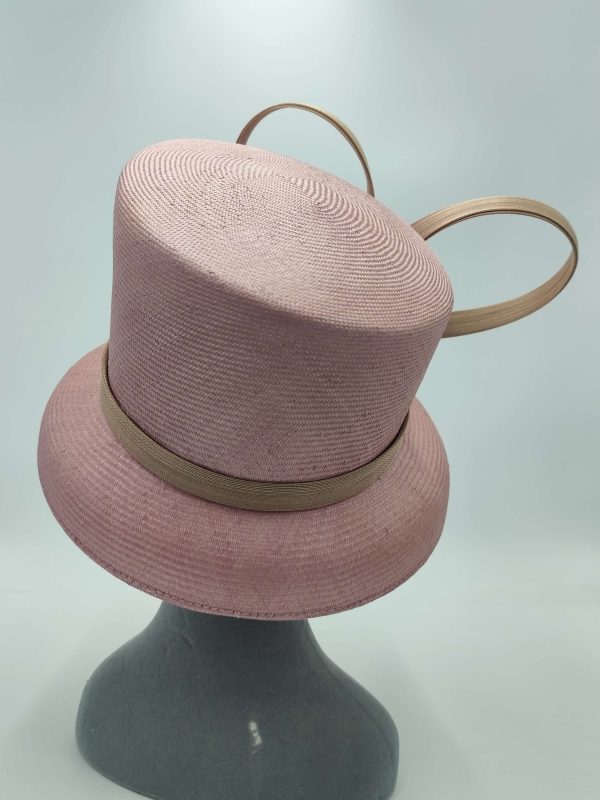 Ms T in Baby Pink & Gold Trim - Philip Treacy - Image 4