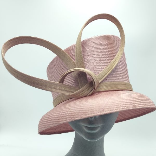 Ms T in Baby Pink & Gold Trim - Philip Treacy - Image 5