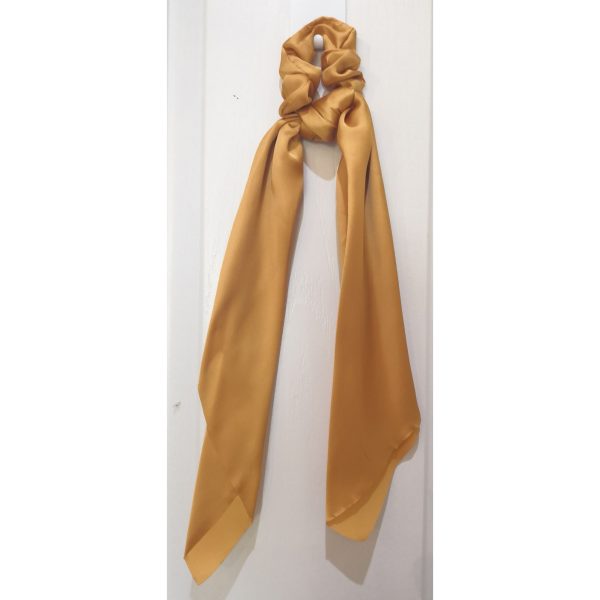 Mustard Hair Scarf Satin Scrunchie