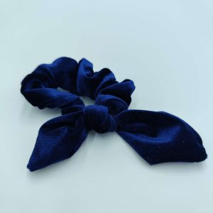 Navy Velvet Bow