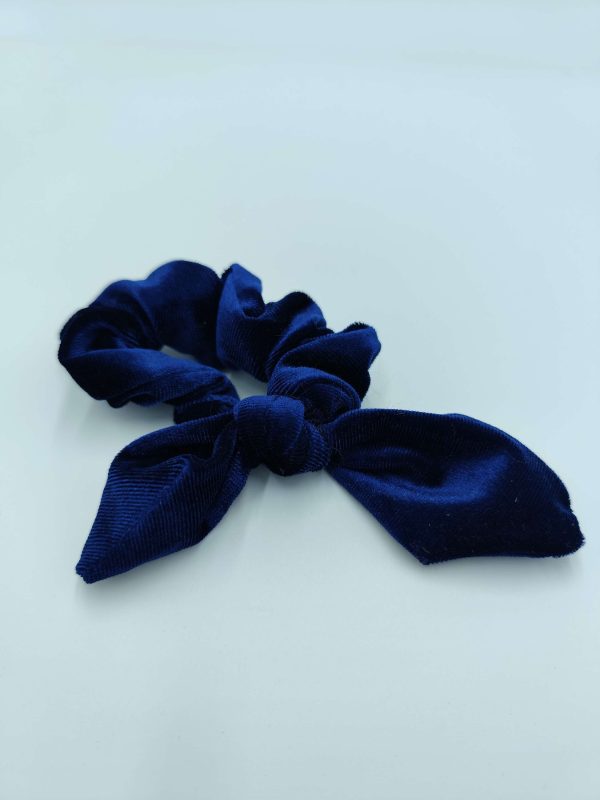 Navy Velvet Bow