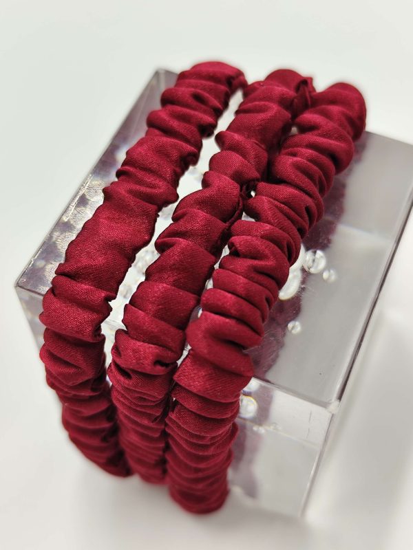 Silk Scrunchie | Burgundy - Image 2