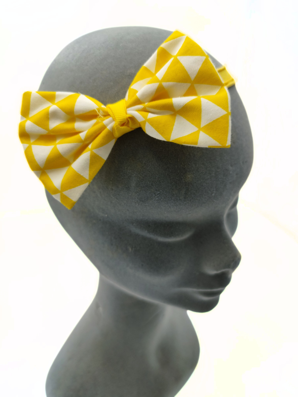 Organic Cotton Baby Bow Headbands - Chevron