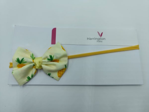 Organic Pineapple Baby Bow Headband - Image 2