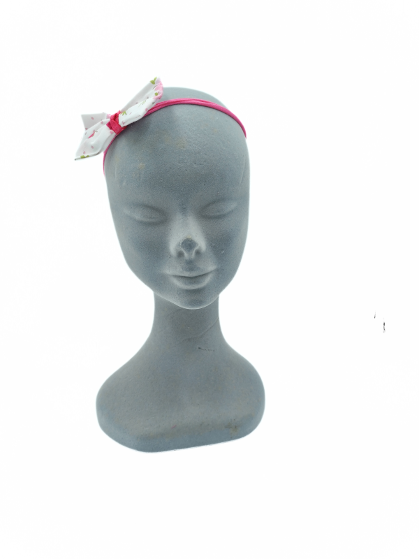 Organic Strawberry Pattern Baby Bow Headband - Image 3