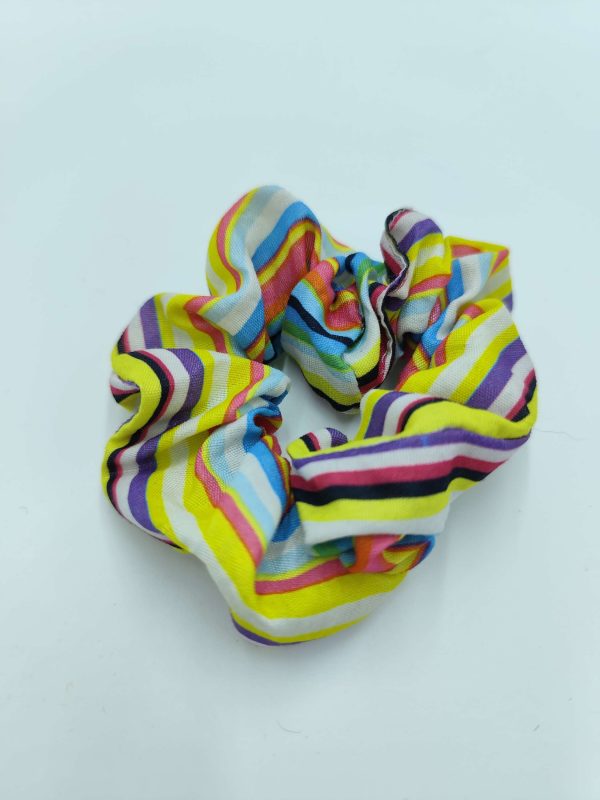 Organic Stripe Cotton Scrunchies - Image 2