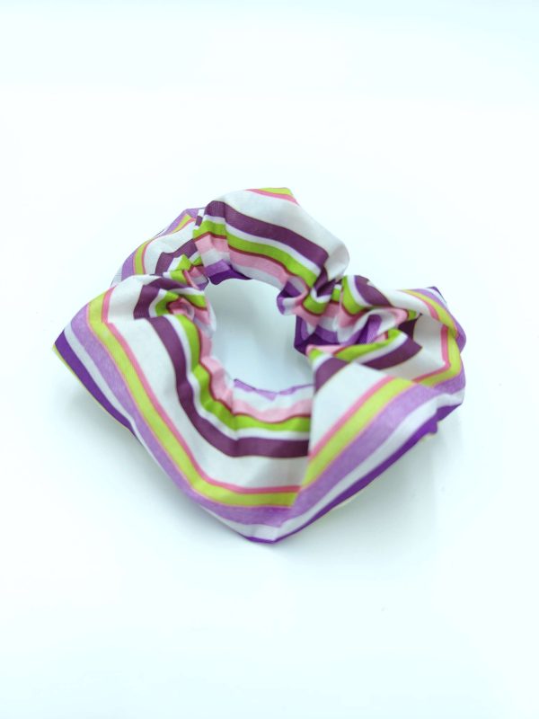 Organic Stripe Cotton Scrunchies - Image 3
