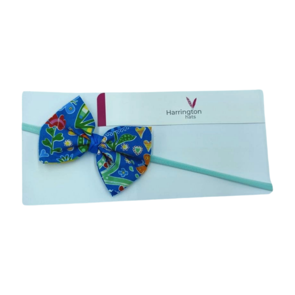 Organic Summer Garden Baby Bow Headband - Image 2