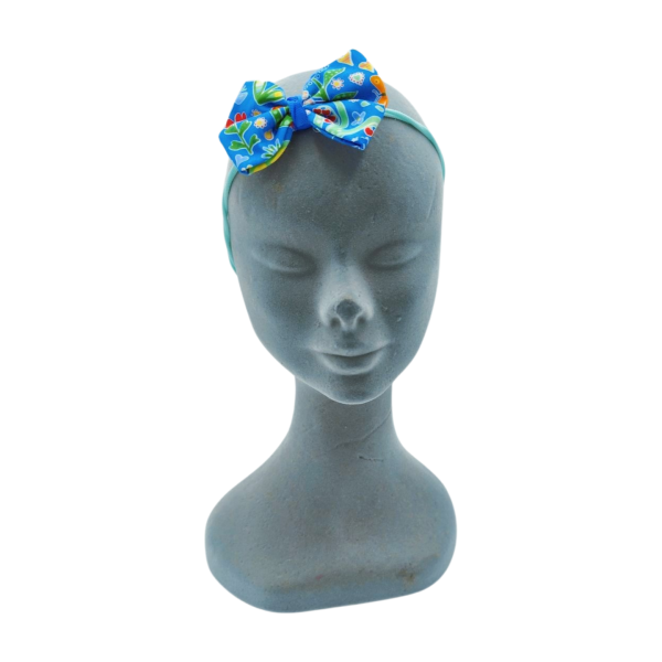 Organic Summer Garden Baby Bow Headband - Image 3