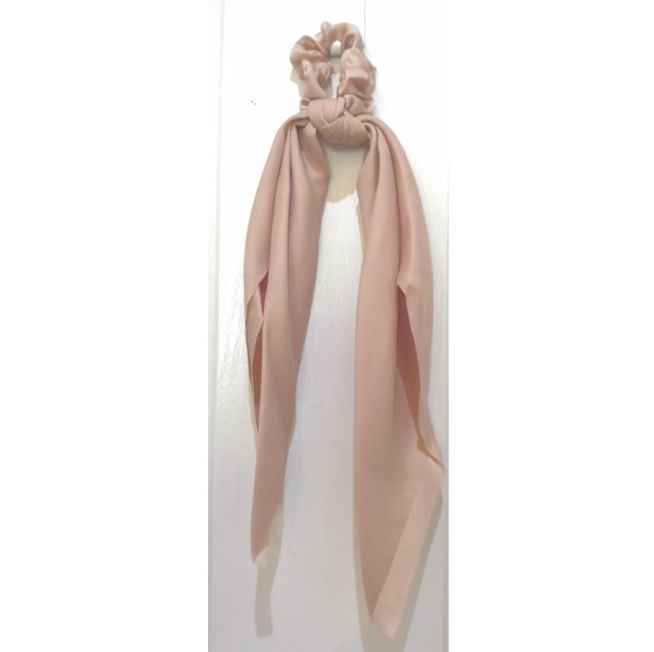 Peachy Hair Scarf Satin Scrunchie