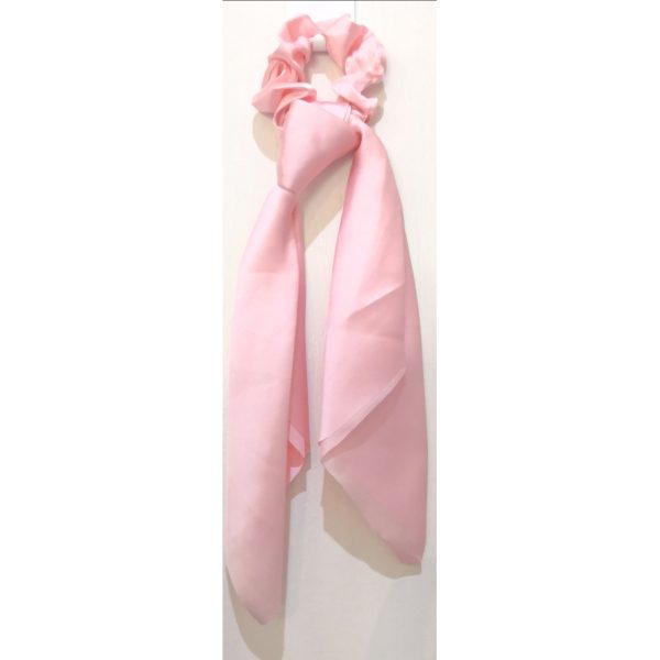 Pink Hair Scarf Satin Scrunchie