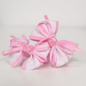 Pink & White Bow Bobbles