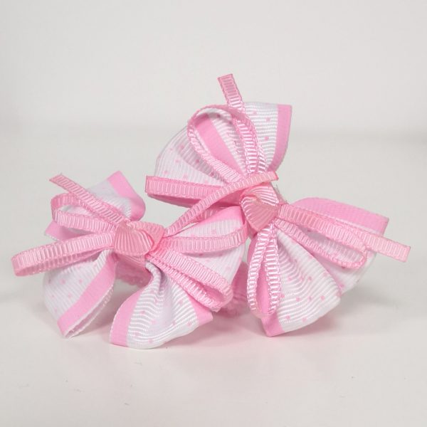 Pink & White Bow Bobbles